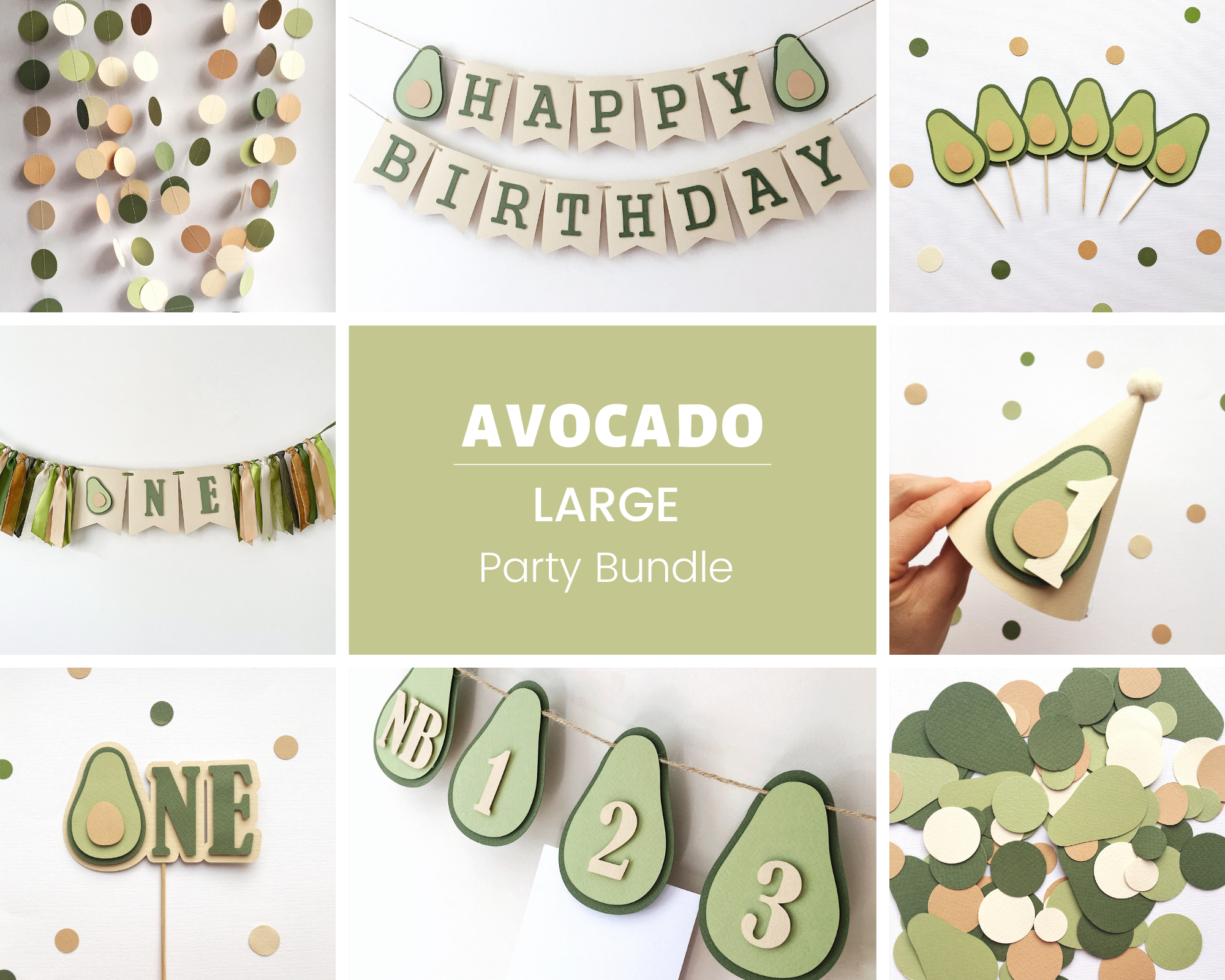 Avocado 1st Birthday Party Bundle