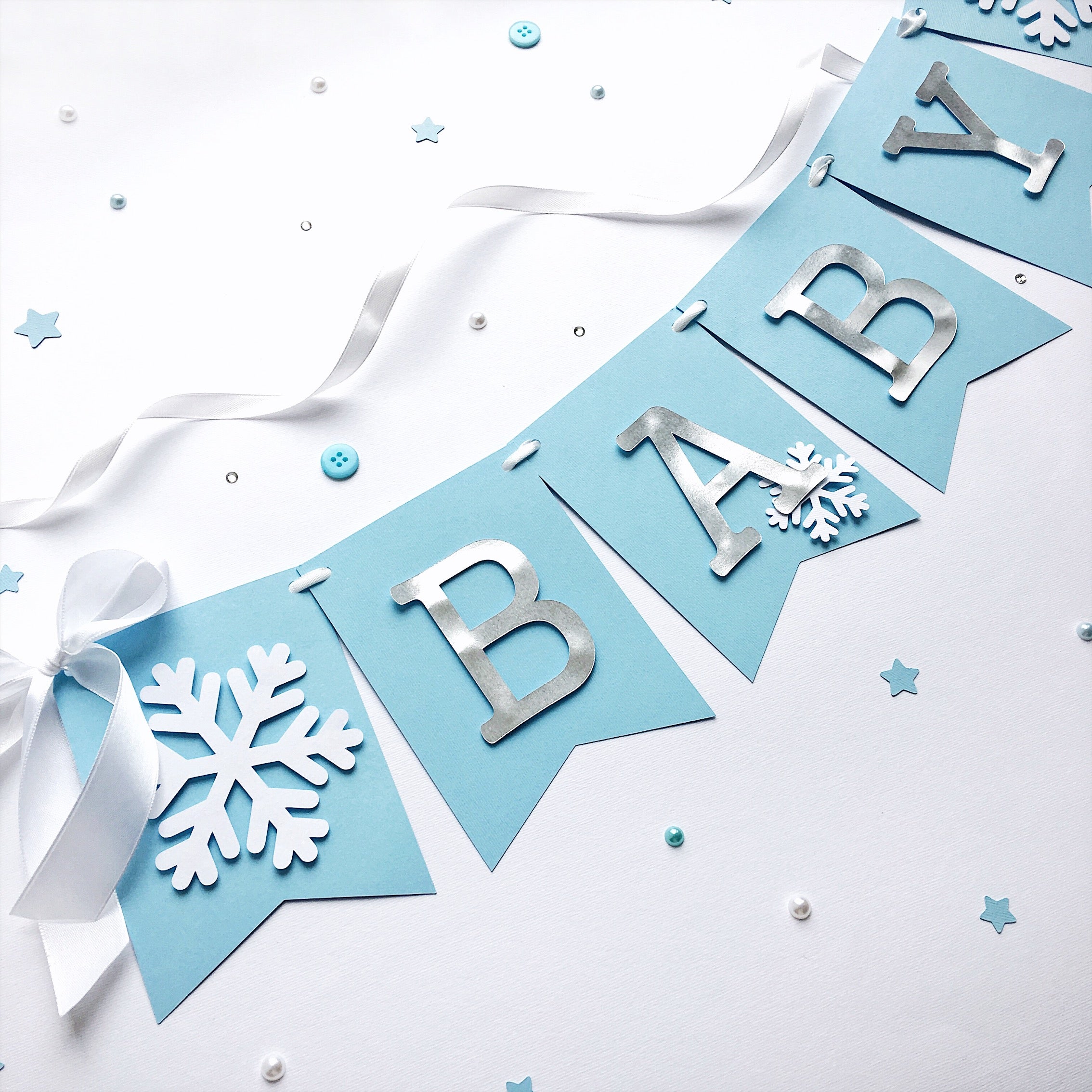 Winter Wonderland Baby Shower Banner A Little Snowflake Is On The Way Decorations Winter Baby Shower Decorations Welcome Baby Banner by FunstaCraft