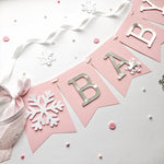 Winter Wonderland Baby Shower Banner A Little Snowflake Is On The Way Decorations Winter Baby Shower Decorations Welcome Baby Banner by FunstaCraft