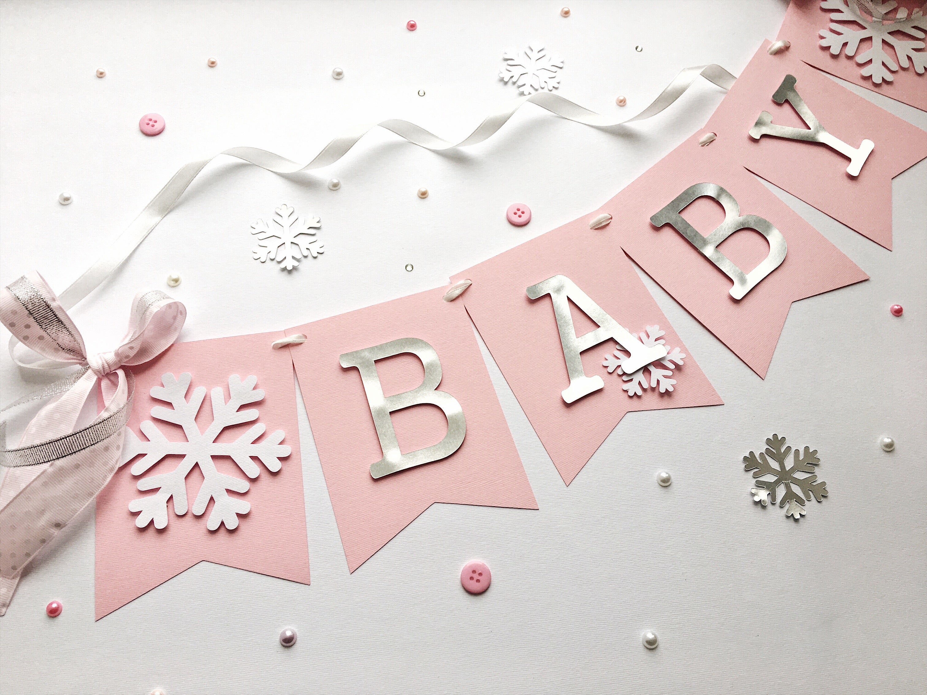 Winter Wonderland Baby Shower Banner A Little Snowflake Is On The Way Decorations Winter Baby Shower Decorations Welcome Baby Banner by FunstaCraft