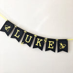 Personalized Name Banner 1 st Birthday Banner Bumble Bee Birthday Party Decoration Baby Shower Photo Shoot Prop Custom Baby Banner Bumble Bee Banner 