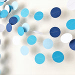 Blue Ombre Boy First Birthday Decorations Boy Baby Shower Backdrop Blue Circle Garland