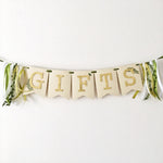 Greenery Gifts Banner Green Gold Wedding Cards Banner Bridal Shower