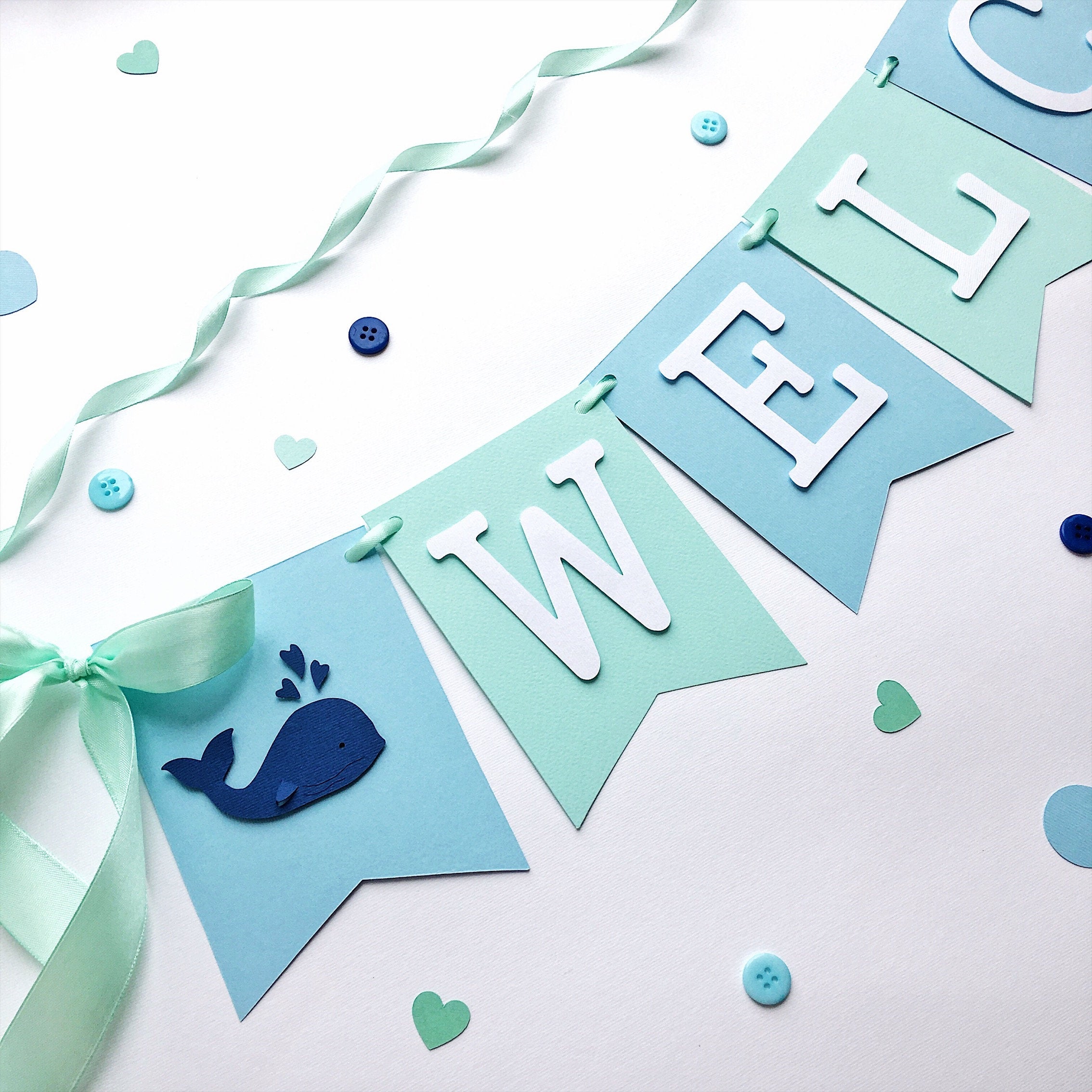 Whale Baby Shower Banner