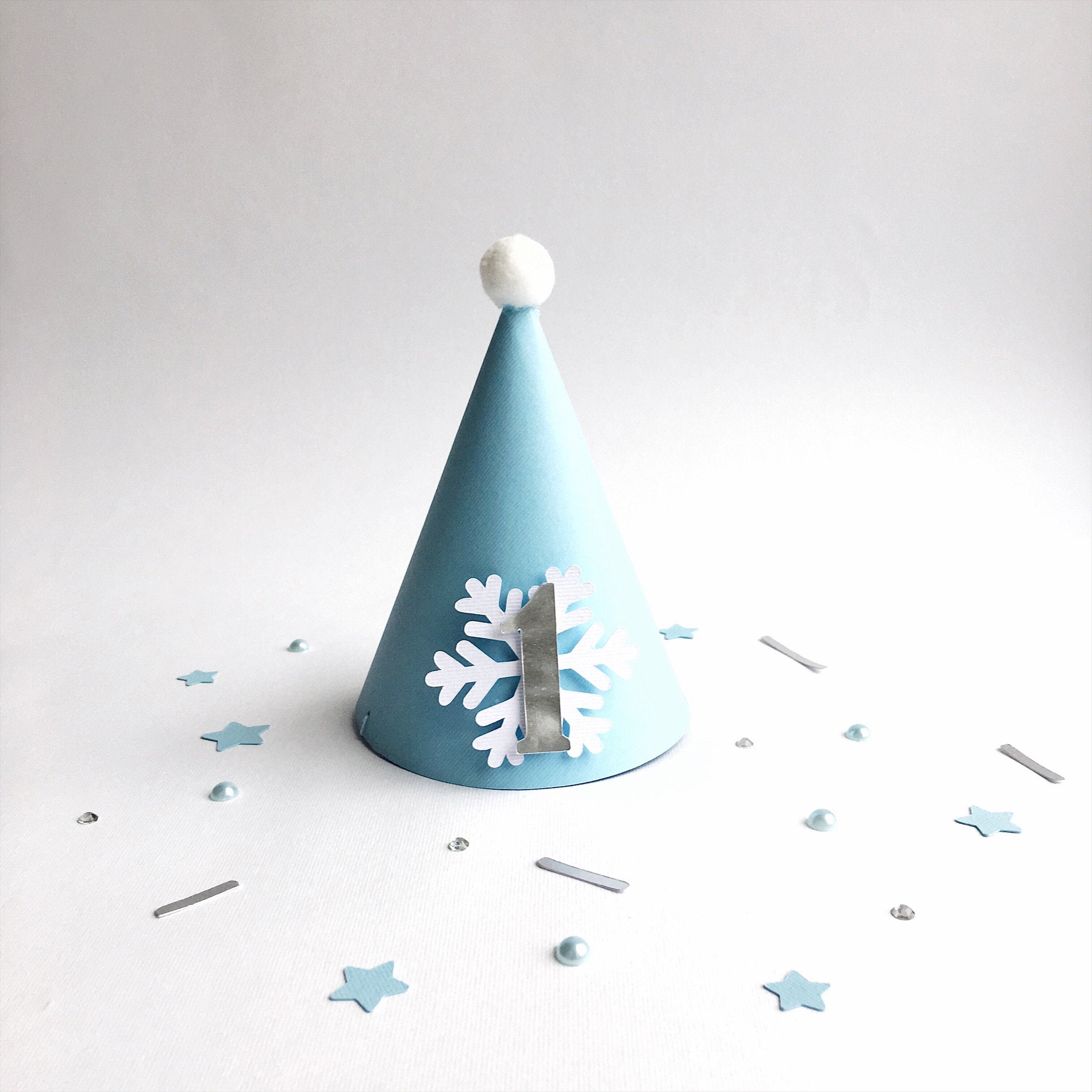 Snowflake One Party Hat Christmas Holiday Birthday Winter Birthday Party Oh What Fun it is to be One Winter Onederland party 