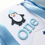 Penguin Highchair Banner Oh What Fun it is to be One Decor Winter Wonderland Birthday Party